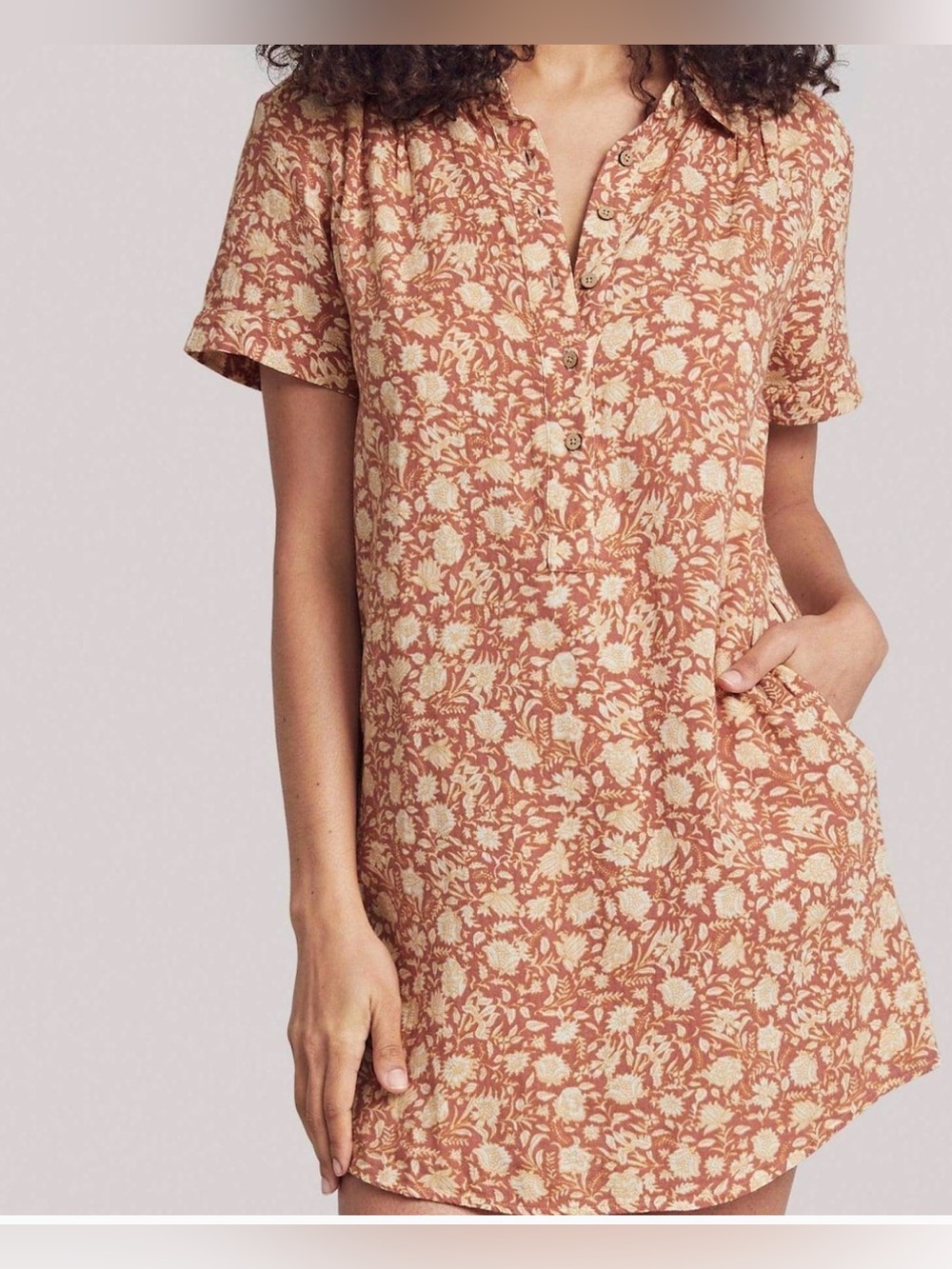 Faherty Hana Dress Sierra India foil